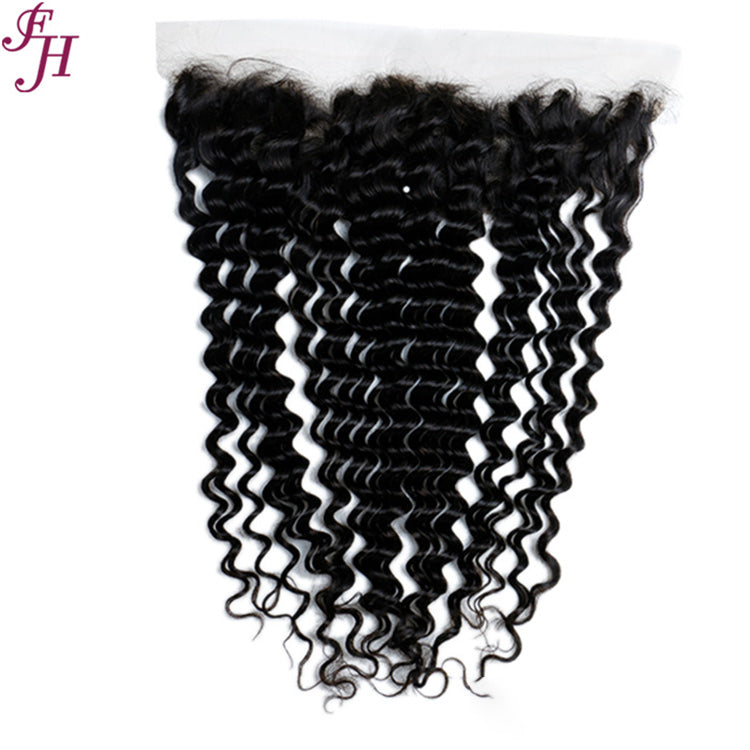 FH three deep wave hair bundles with one 13x4 lace frontal