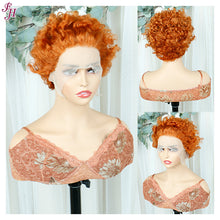 FH wholesale ginger color lace frontal human hair wig