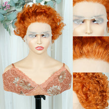 FH wholesale ginger color lace frontal human hair wig