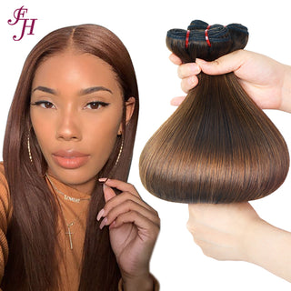 FH double weft 100% human hair weaving raw virgin hair bundle