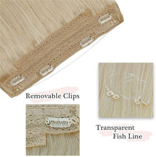 FH #60 platinum blonde real human hair extensions halo hair extensions