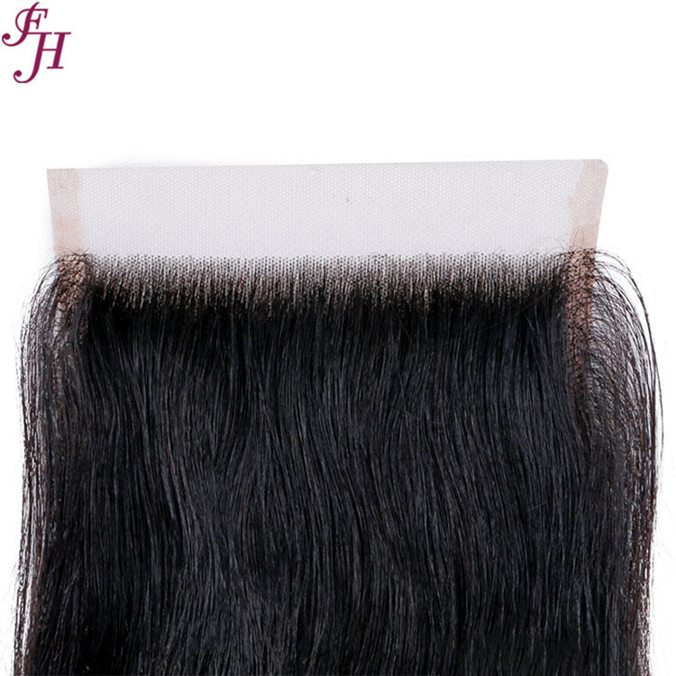 FH HD 4x4 straight raw huaman hair closure