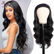 FH natural black body wave virgin ubprocessed human hair wig headband wig