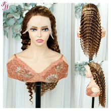 Load image into Gallery viewer, FH 13x4x4 highlight deep wave human hair lace frontal wig
