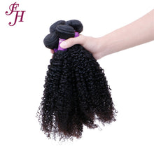 FH three piece raw indian virgin kinky curly human hair bundles