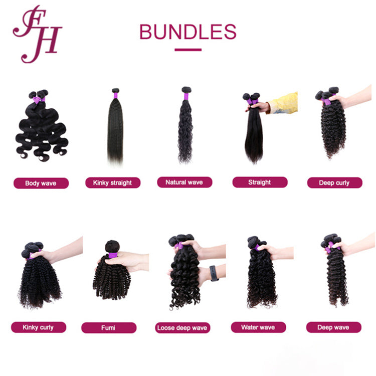 FH one piece malaysian loose deep wave hair bundles