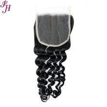 FH human hair 5x5 loose deep wave lace closure