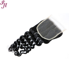 FH human hair 5x5 loose deep wave lace closure