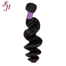 FH one piece 100% virgin human hair extensions loose wave hair bundle