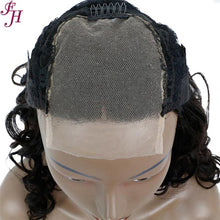 FH cuticle aligned human hair wig loose wave 4x4 transparent lace closure wig