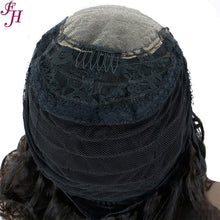 FH cuticle aligned human hair wig loose wave 4x4 transparent lace closure wig