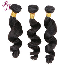 Load image into Gallery viewer, FH one piece cuticle aligned raw indian human hair loose wave hair bundles
