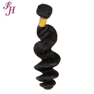 FH one piece cuticle aligned raw indian human hair loose wave hair bundles