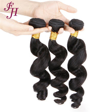 Load image into Gallery viewer, FH one piece cuticle aligned raw indian human hair loose wave hair bundles