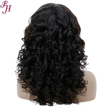 FH cuticle aligned human hair wig loose wave 4x4 transparent lace closure wig