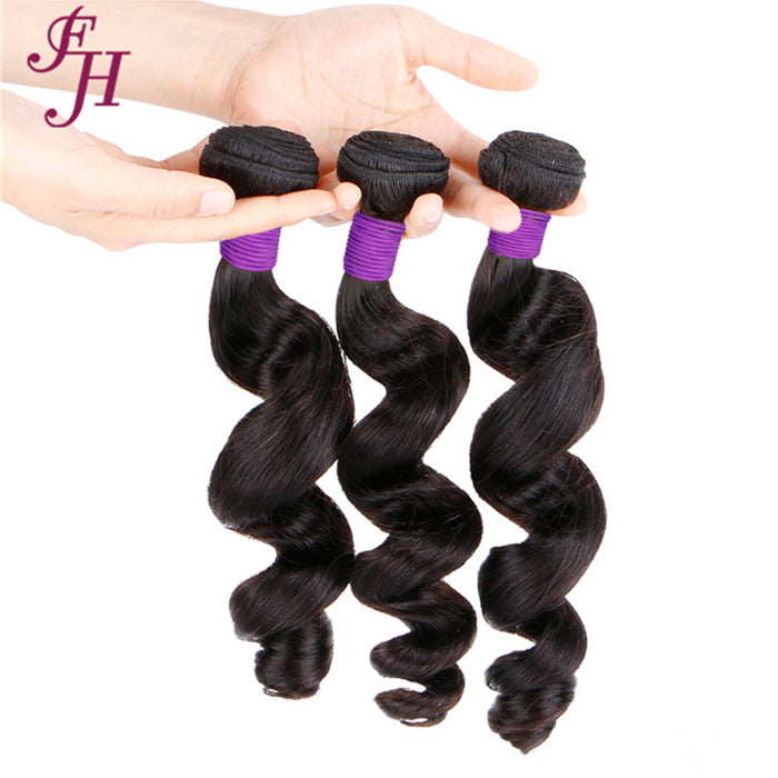 FH three pieces loose wave human hair bundles