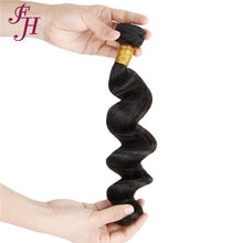 Load image into Gallery viewer, FH one piece cuticle aligned raw indian human hair loose wave hair bundles