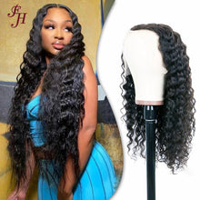 Load image into Gallery viewer, FH high density 13x4 HD lace front wig loose deep raw virgin human hair wig