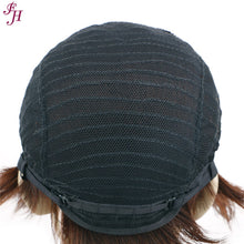 Load image into Gallery viewer, FH high quality human hair short brown pixie hair wig