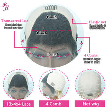 Load image into Gallery viewer, FH 1B&amp;613 short hair lace frontal wig human hair wig