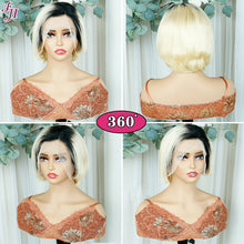 Load image into Gallery viewer, FH 1B&amp;613 short hair lace frontal wig human hair wig