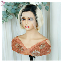 Load image into Gallery viewer, FH 1B&amp;613 short hair lace frontal wig human hair wig