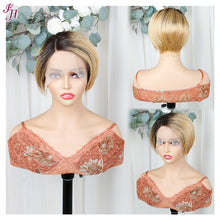 Load image into Gallery viewer, FH wholesale ombre color 1B&amp;27 short hair human hair wig