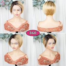 Load image into Gallery viewer, FH wholesale ombre color 1B&amp;27 short hair human hair wig