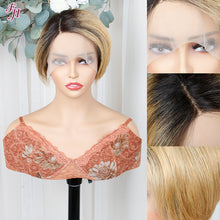 Load image into Gallery viewer, FH wholesale ombre color 1B&amp;27 short hair human hair wig