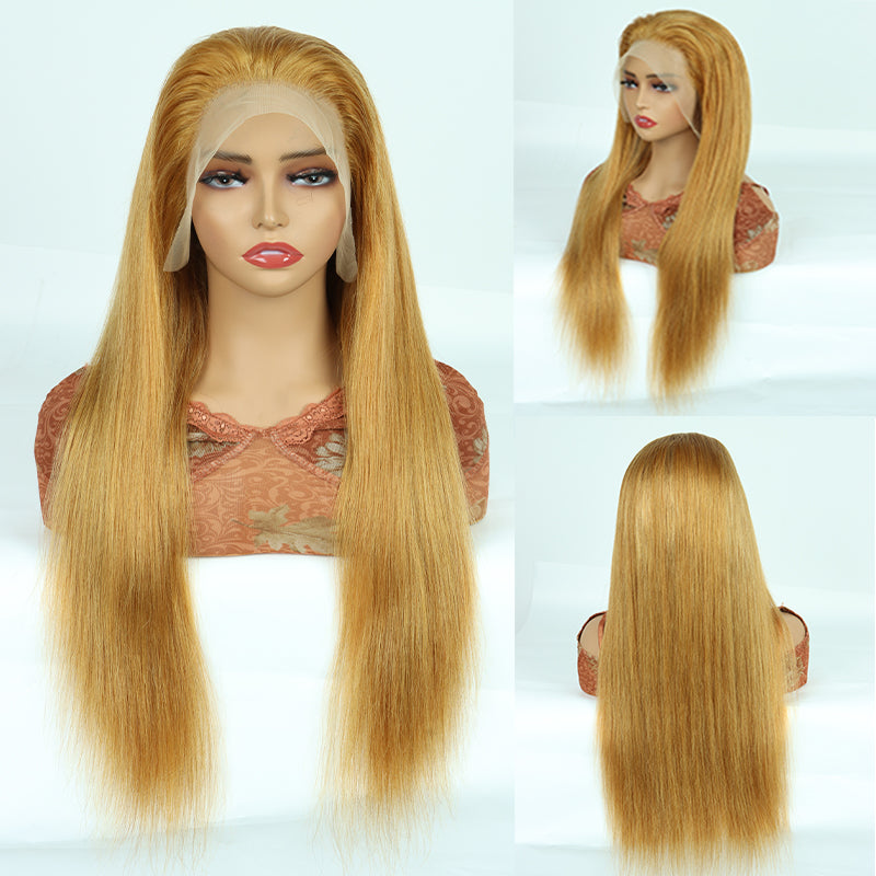 【2FH】✨SPECIAL SALE ON LIVE✨FH dark yellow straight 13x4 lace frontal real hair wig