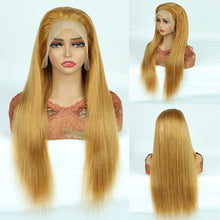 Load image into Gallery viewer, 【2FH】✨SPECIAL SALE ON LIVE✨FH dark yellow straight 13x4 lace frontal real hair wig