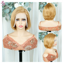 Load image into Gallery viewer, FH Q15901 beautiful 13x4 lace frontal human hair short hair wig