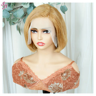 FH Q15901 beautiful 13x4 lace frontal human hair short hair wig