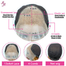 FH Q15901 beautiful 13x4 lace frontal human hair short hair wig