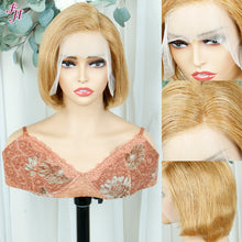 FH Q15901 beautiful 13x4 lace frontal human hair short hair wig