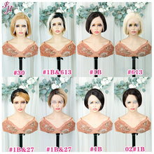 Load image into Gallery viewer, FH Q15901 beautiful 13x4 lace frontal human hair short hair wig
