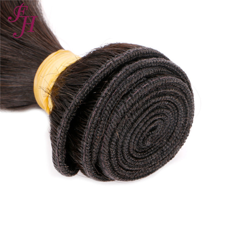 FH one piece natural straight virgin human hair bundles