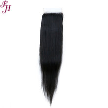 FH human hair 4x4 straight lace closure