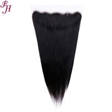 FH three straight human hair bundles with one 13x4 lace frontal