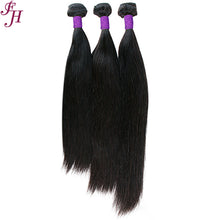 FH three straight human hair bundles with one 13x4 lace frontal