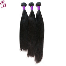 Load image into Gallery viewer, FH three straight hair bundles with 5x5 lace closure