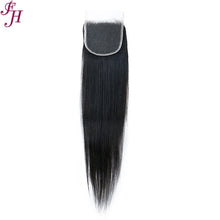 FH human hair 4x4 straight lace closure