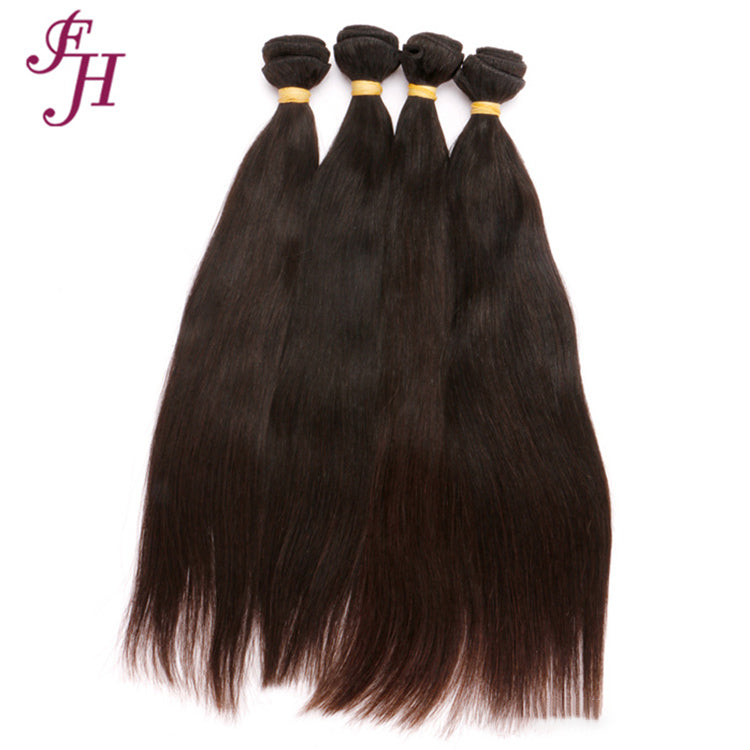 FH one piece natural straight virgin human hair bundles