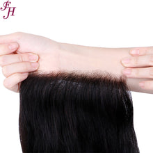 FH human hair 4x4 straight lace closure