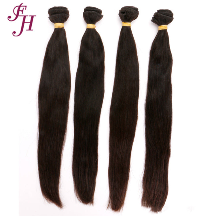 FH one piece natural straight virgin human hair bundles