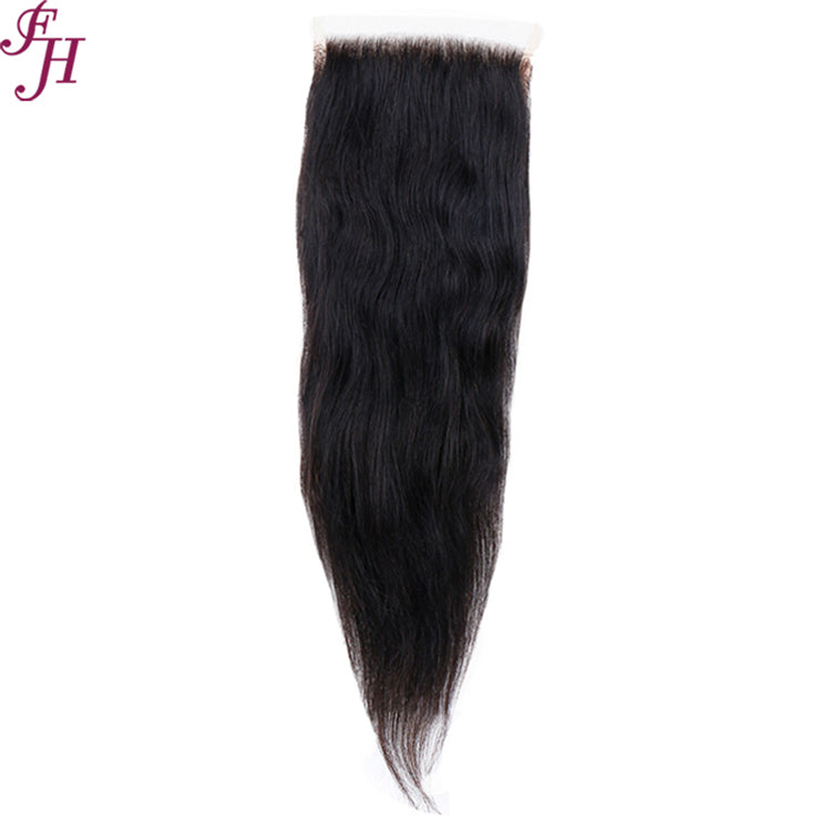 FH three straight hair bundles with 5x5 lace closure