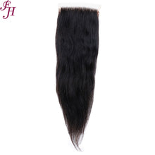 FH three straight hair bundles with 5x5 lace closure