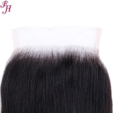 FH human hair 4x4 straight lace closure