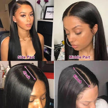 【Nikita】FHTK real human hair 4x4 straight lace closure wig