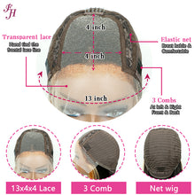 FH straight lace frontal 1B&30 bob wig human hair wig